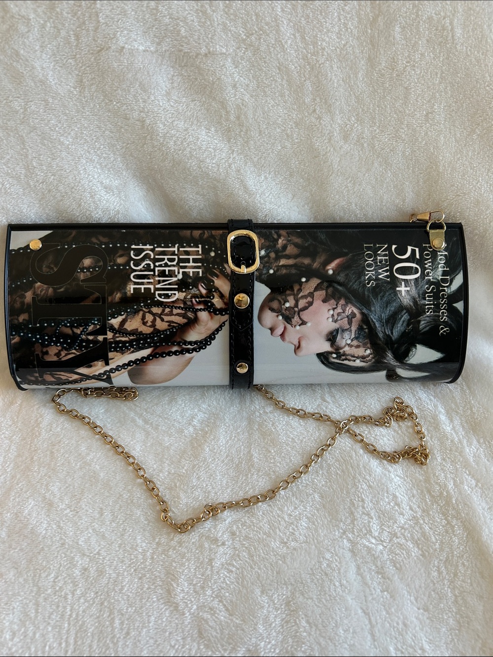 Harper’s Bazaar Magazine Cover Lacquered Fashion clutch